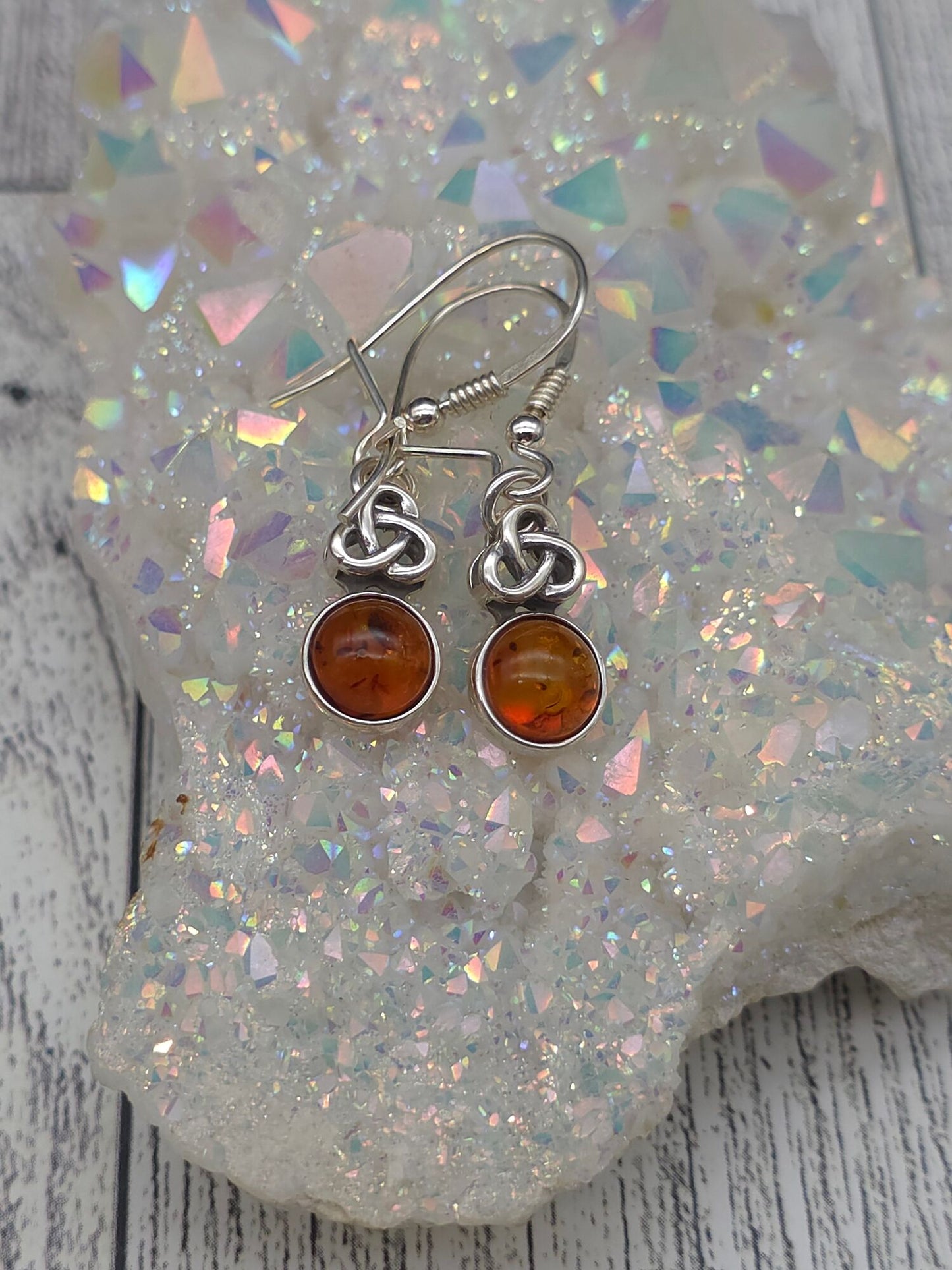 Celtic Amber Earrings