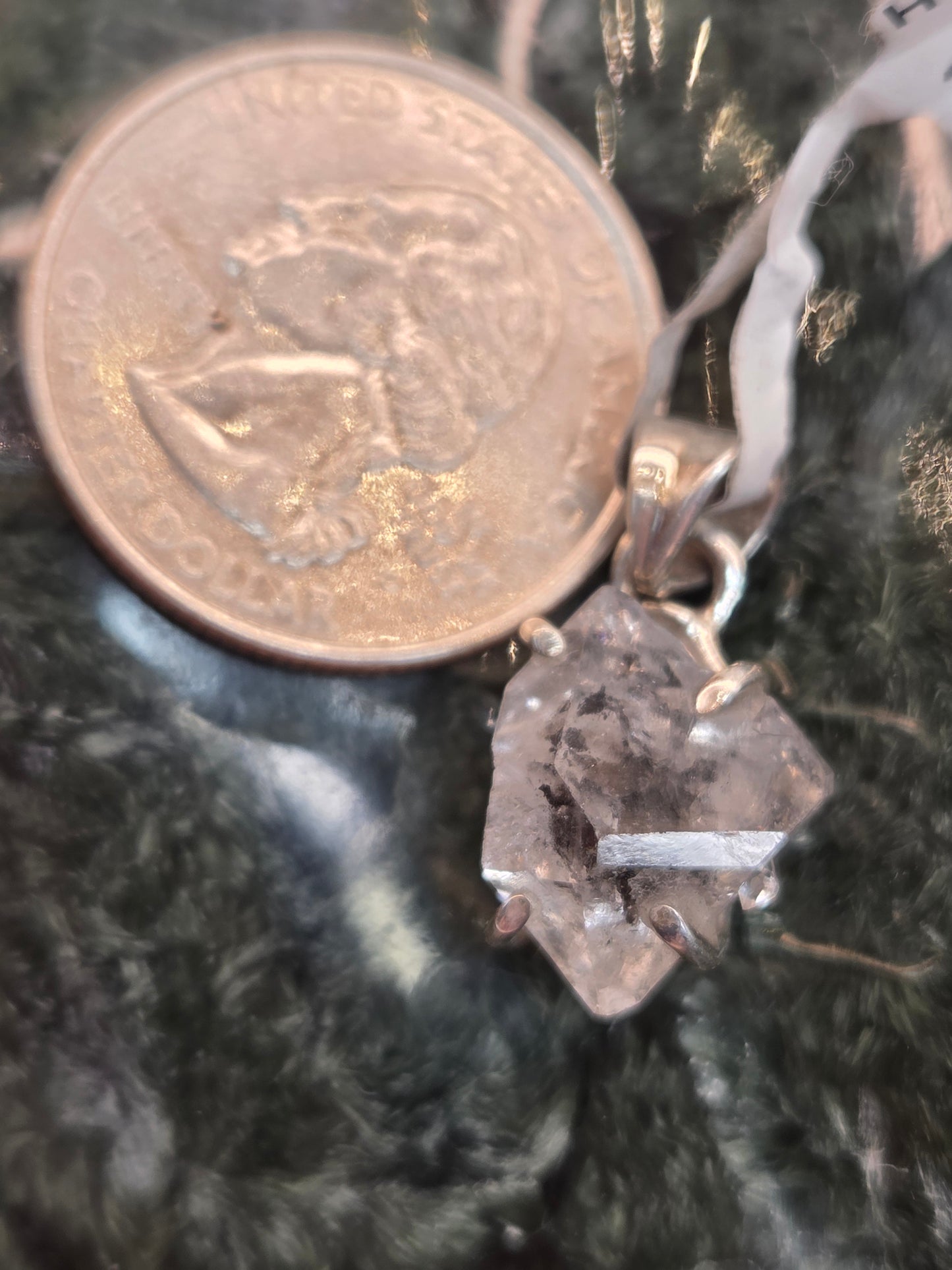 Herkimer Diamond Quartz Sterling Silver Pendant
