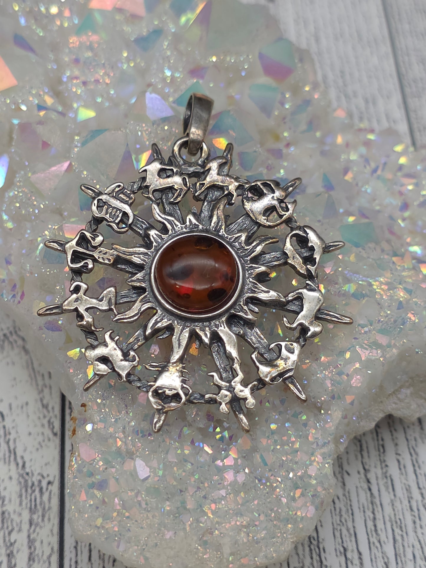 Amber Zodiac Pendant