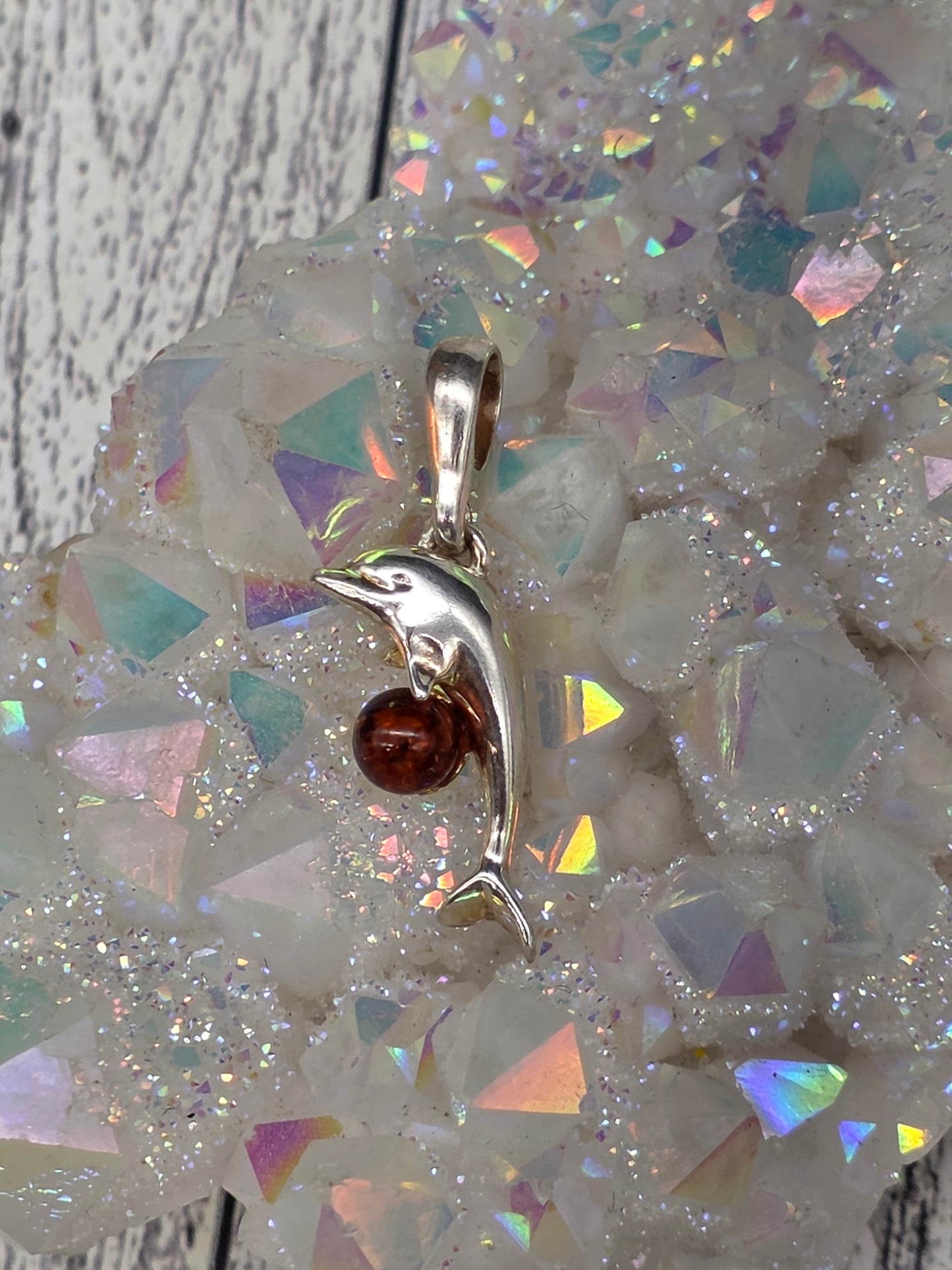 Amber Dolphin Pendant