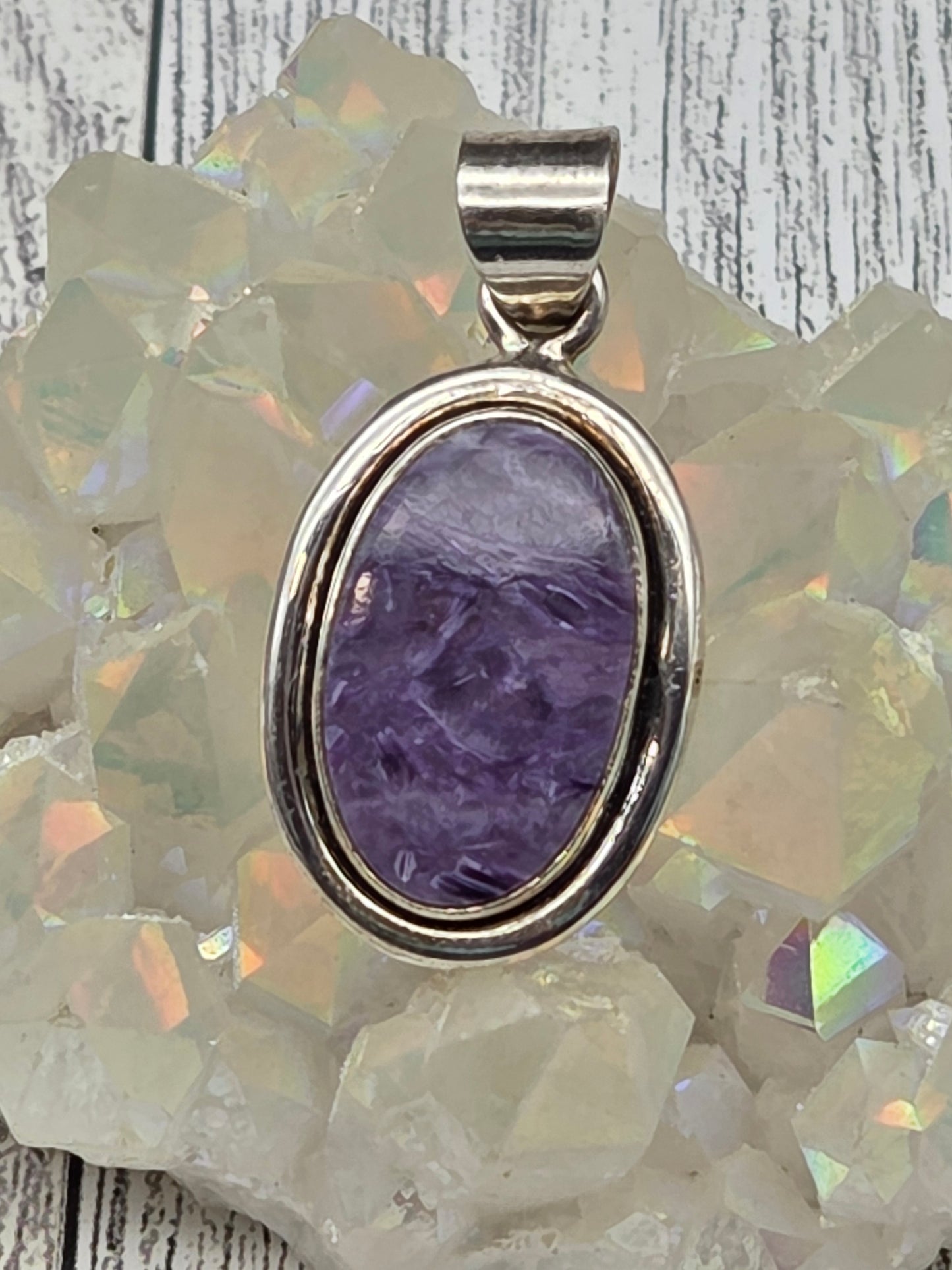 Oval Charoite Pendant