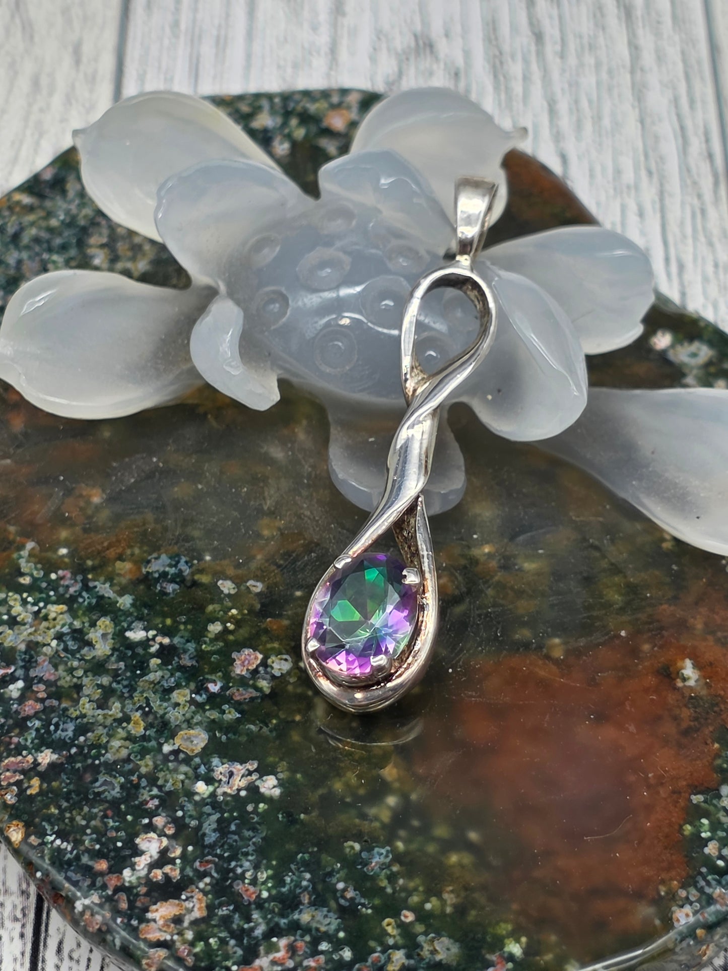 Mystic Rainbow Topaz Pendant