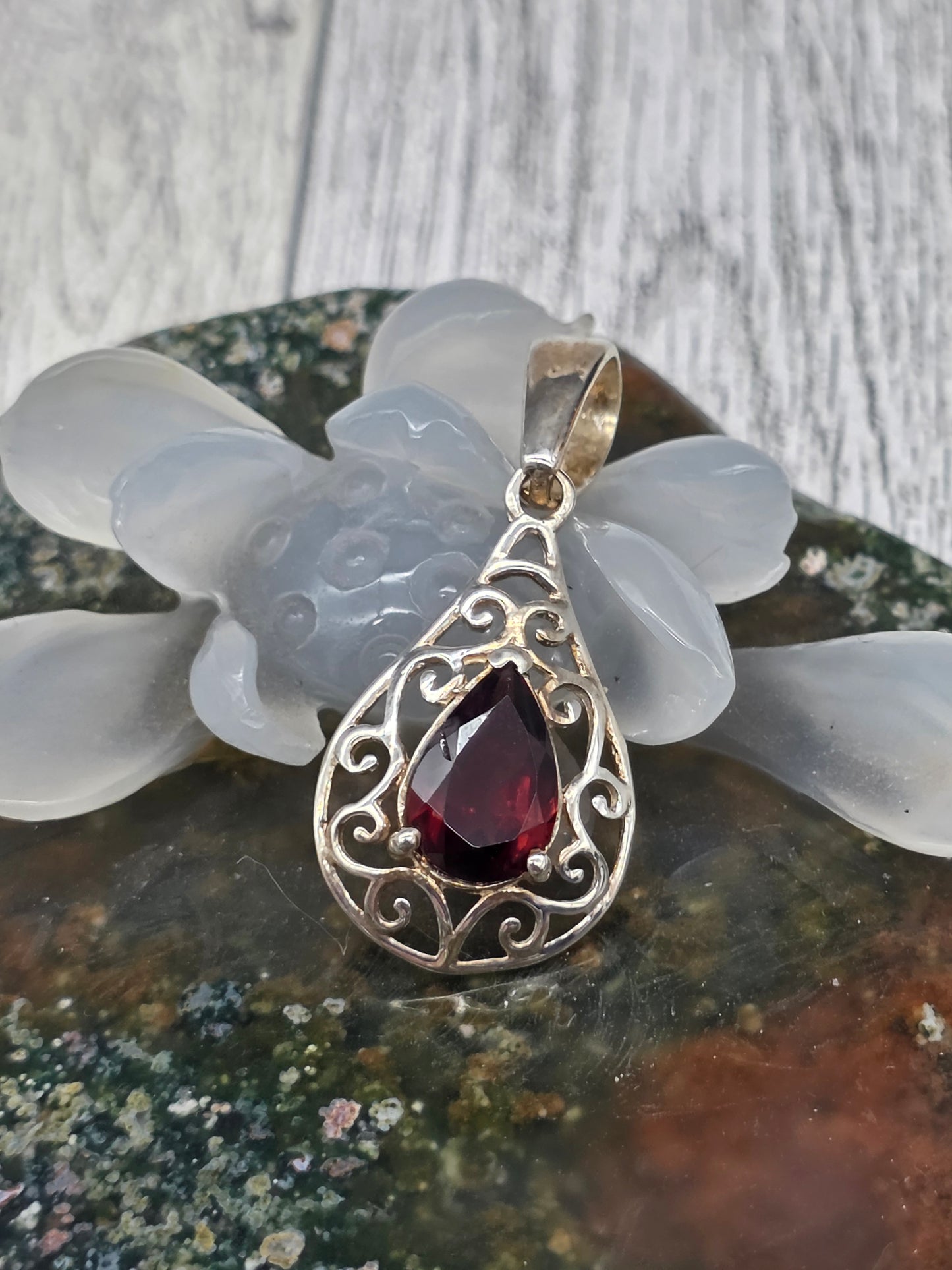 Ornate Garnet Pendant