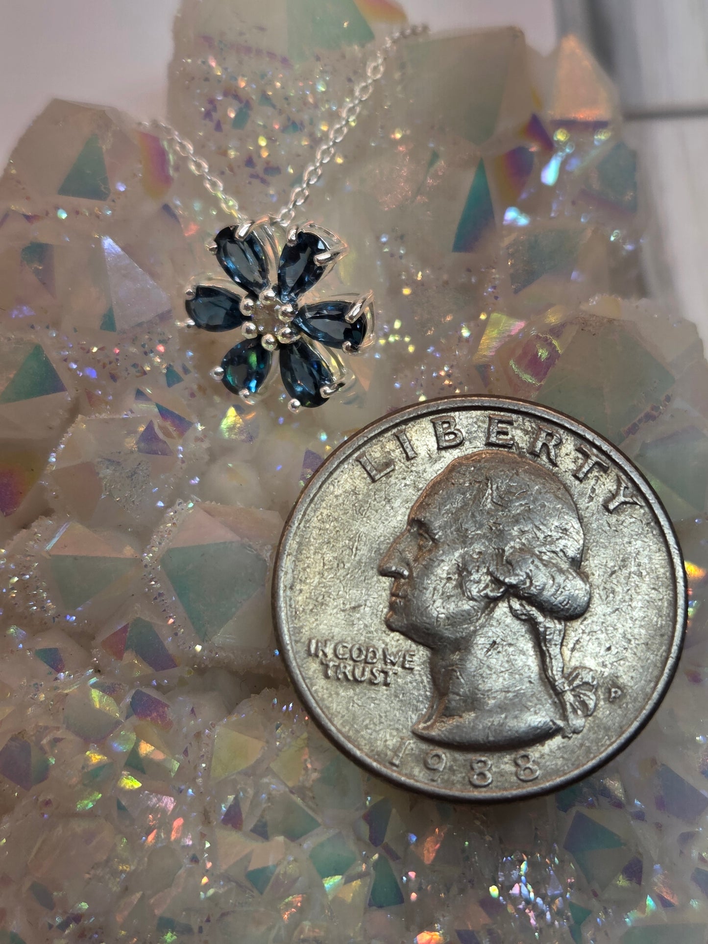 Tanzanite Flower Necklace