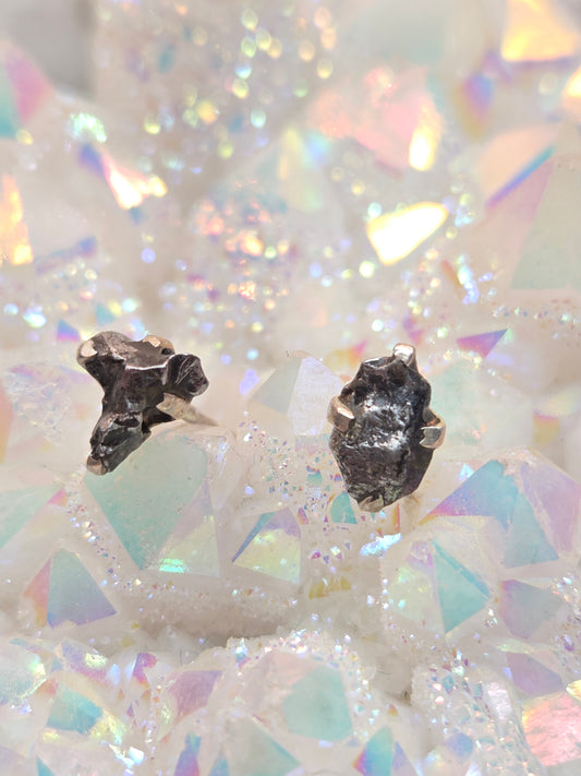 Meteorite Post Earrings