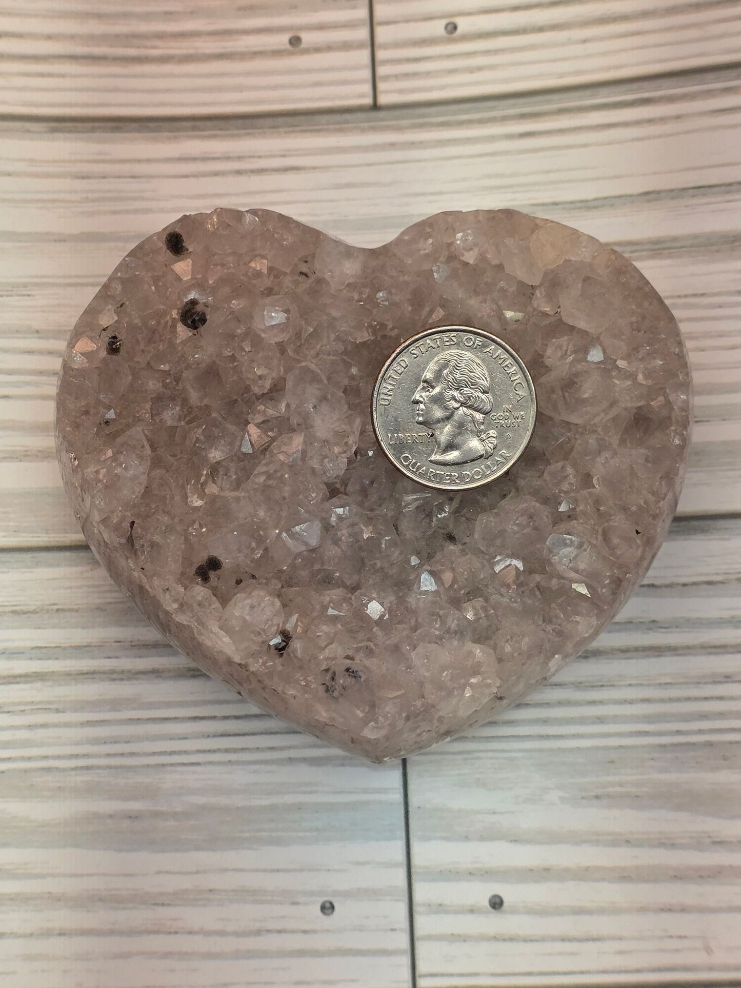 Druzy Agate Heart - alternate view