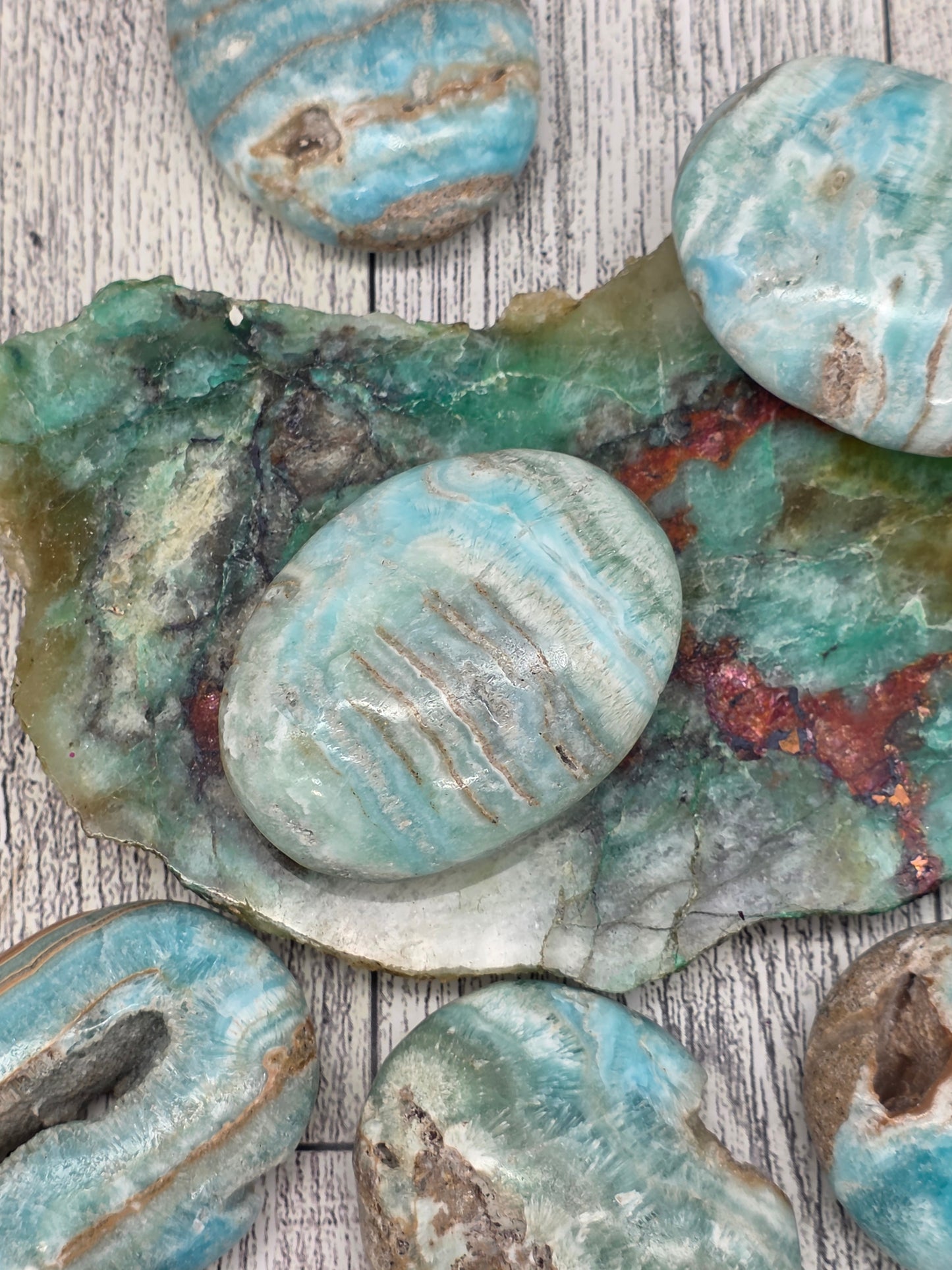 Caribbean Calcite Palmstone
