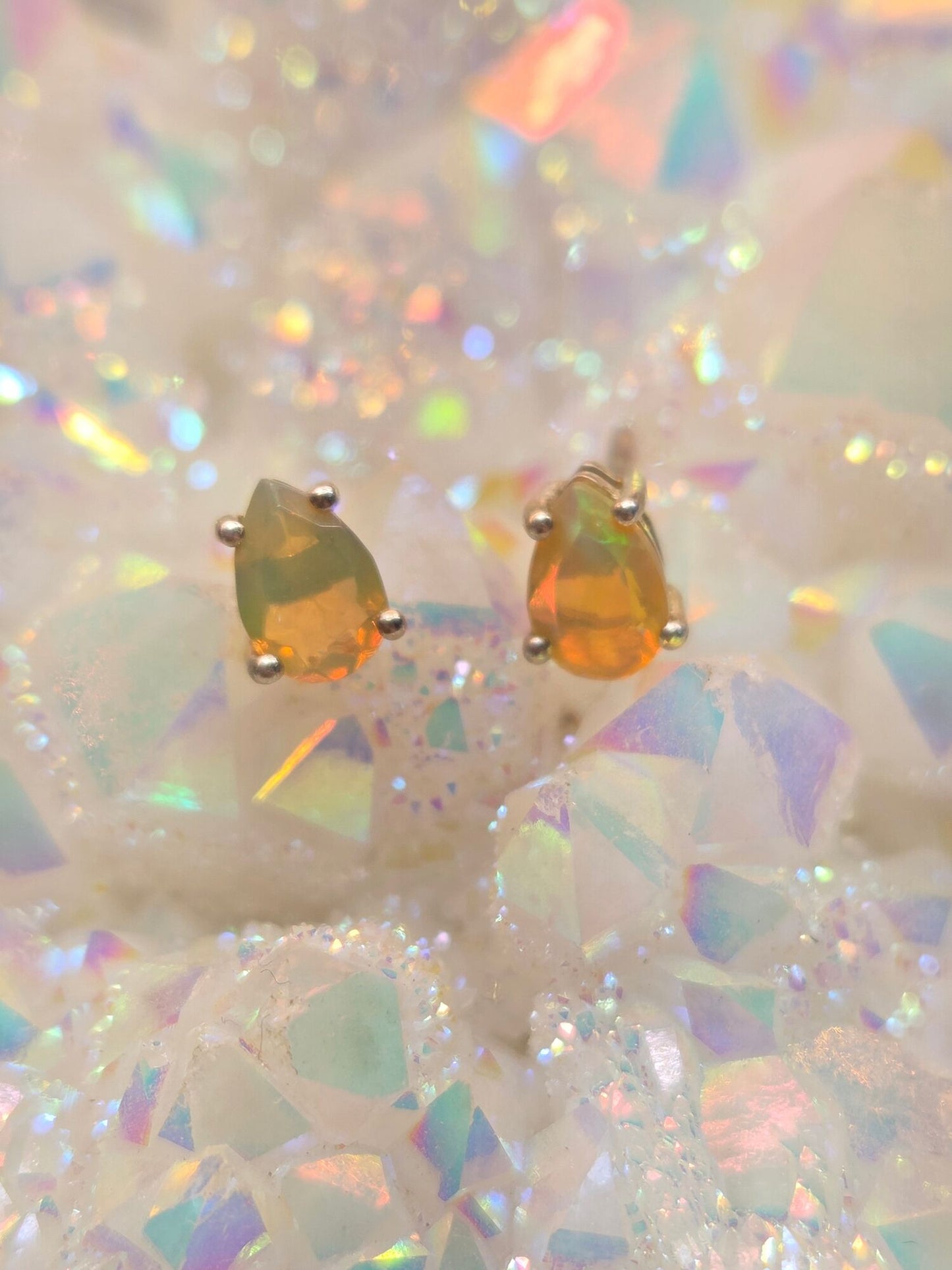 Ethiopian Opal Post Earrings