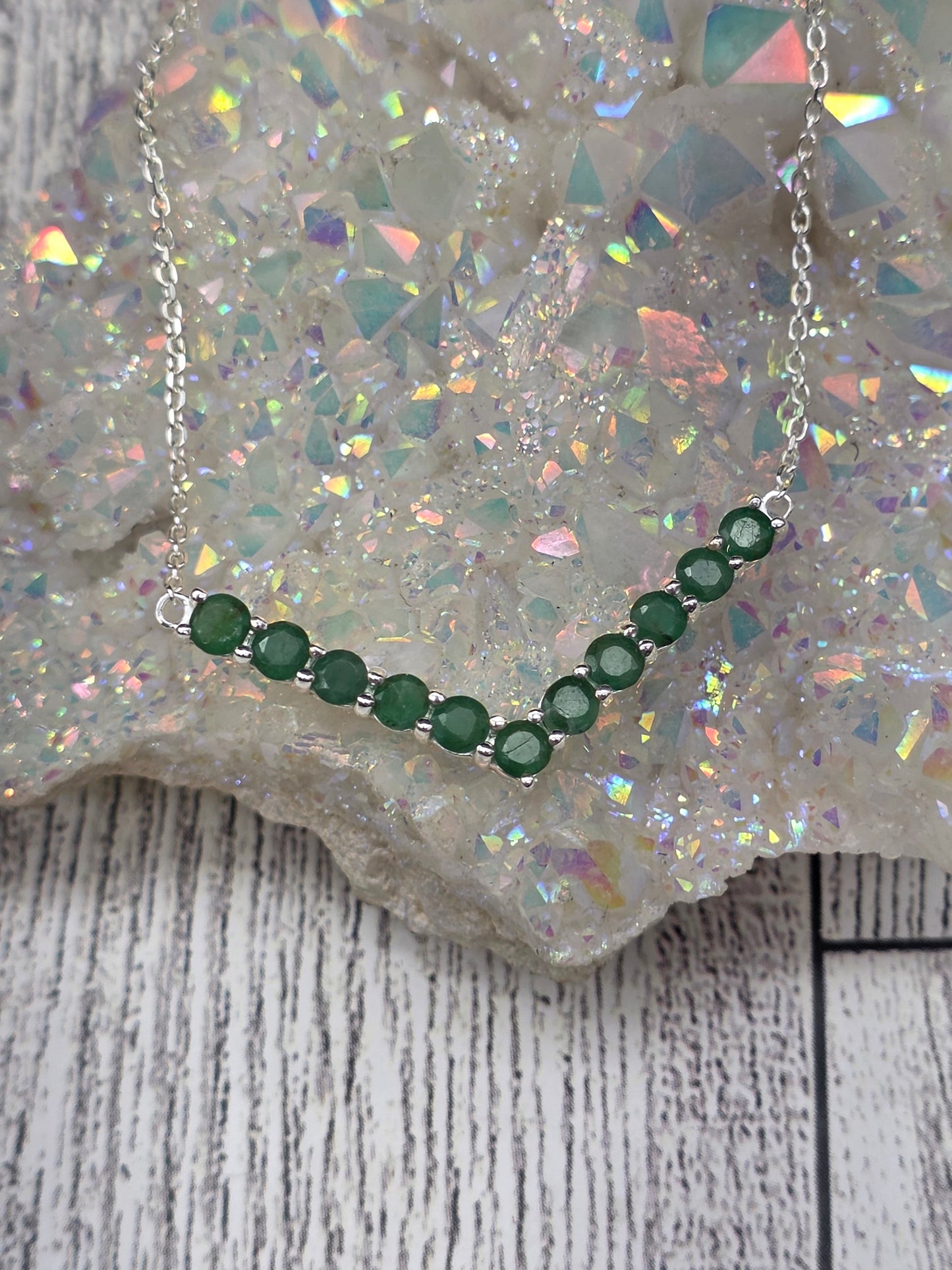 Emerald V Shaped Necklace