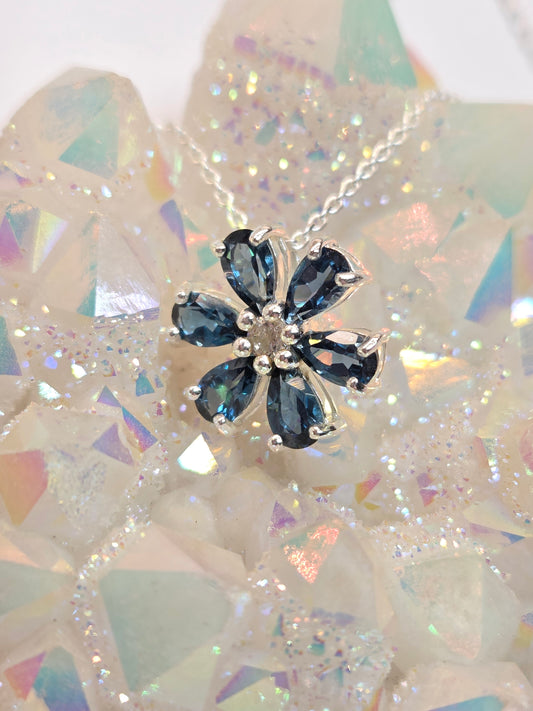 Tanzanite Flower Necklace