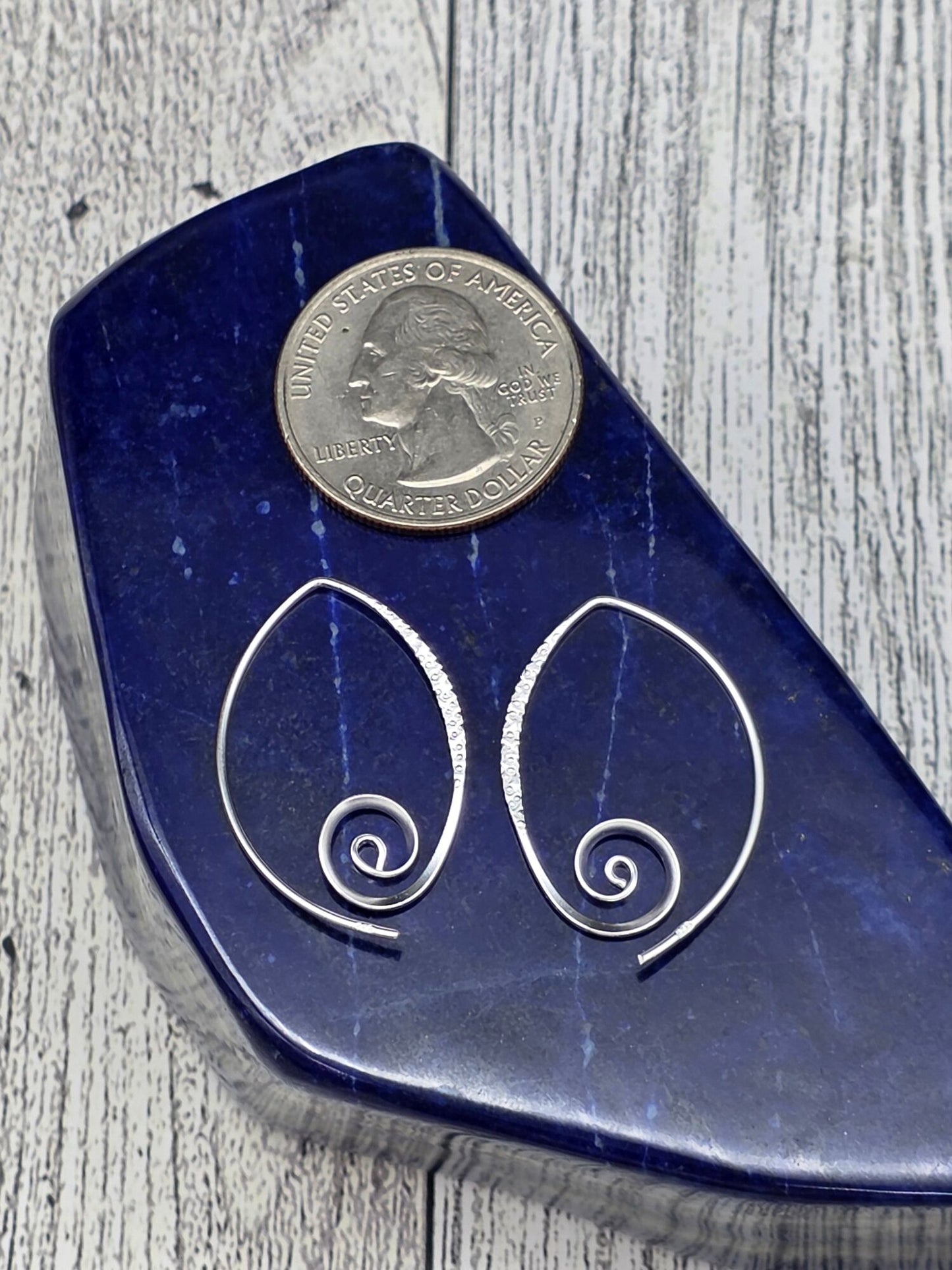 Sterling Silver Spiral Earrings - alternate view