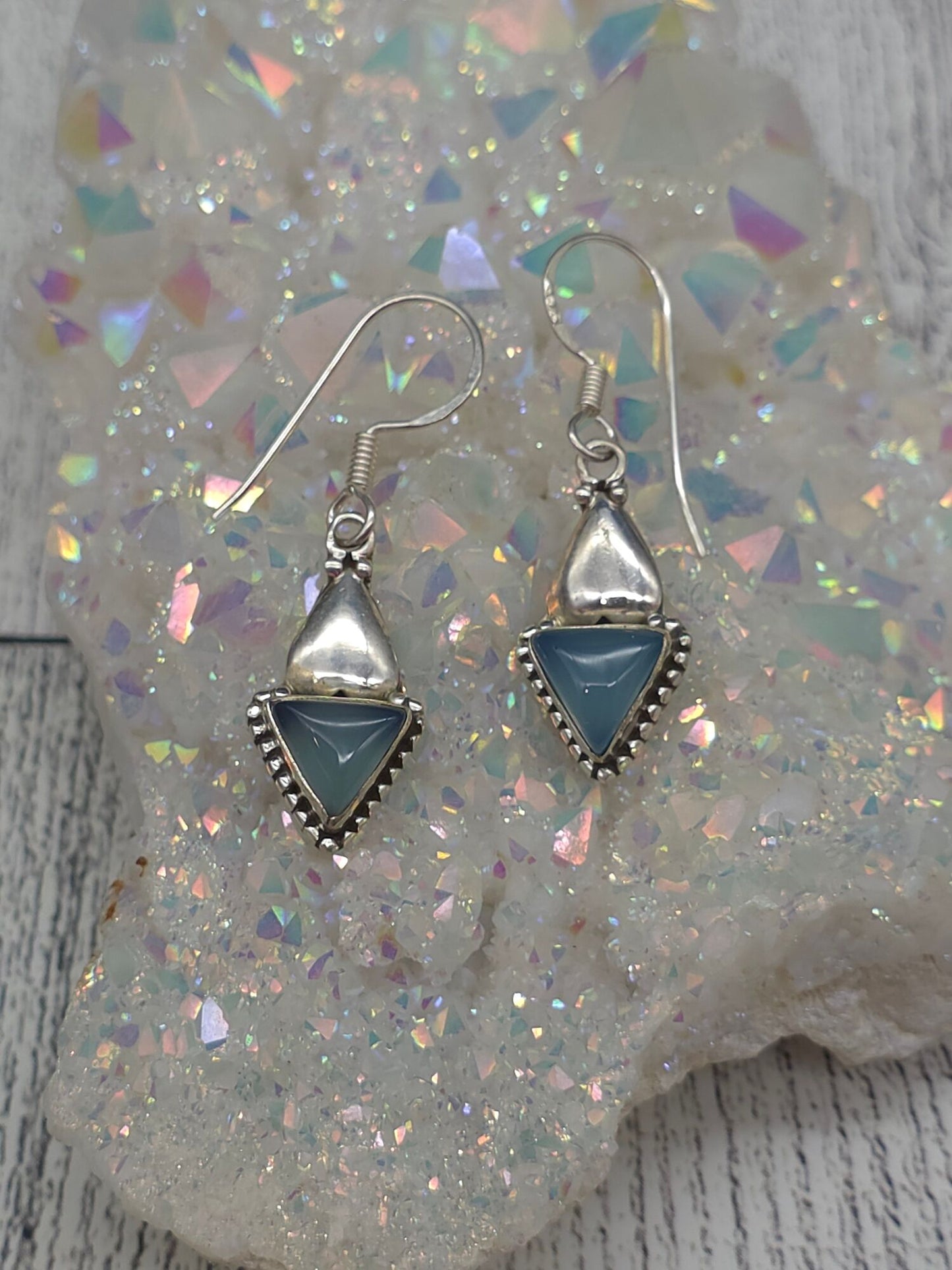 Aquamarine Hook Earrings