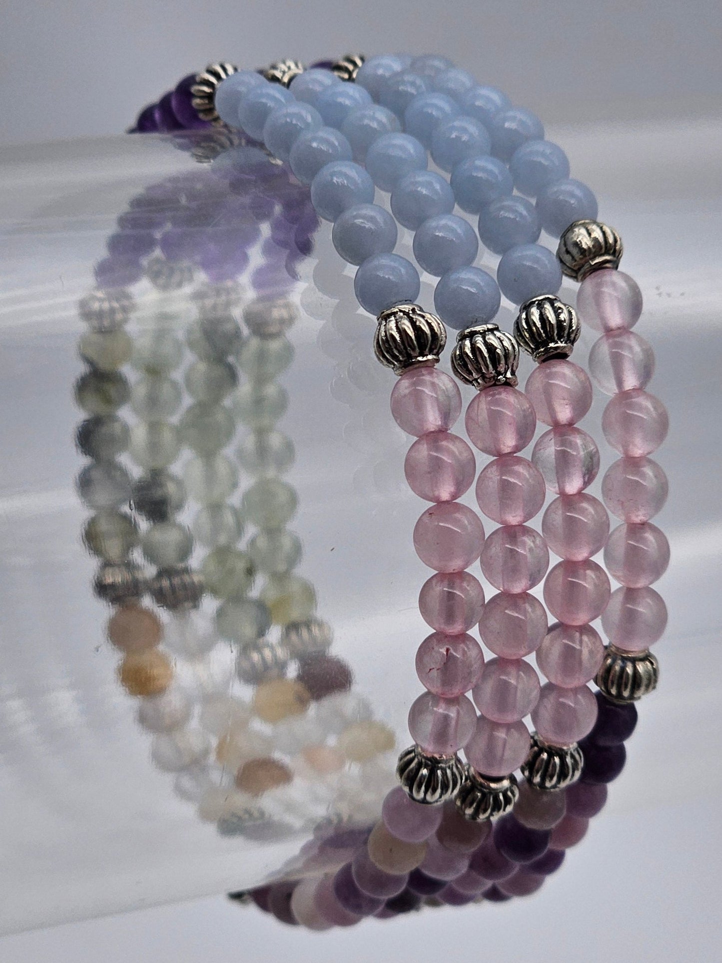 Caregiver Royal Intention Gemstone Stretchy Bracelet