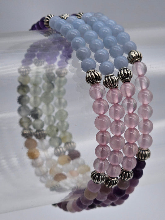 Caregiver Royal Intention Gemstone Stretchy Bracelet