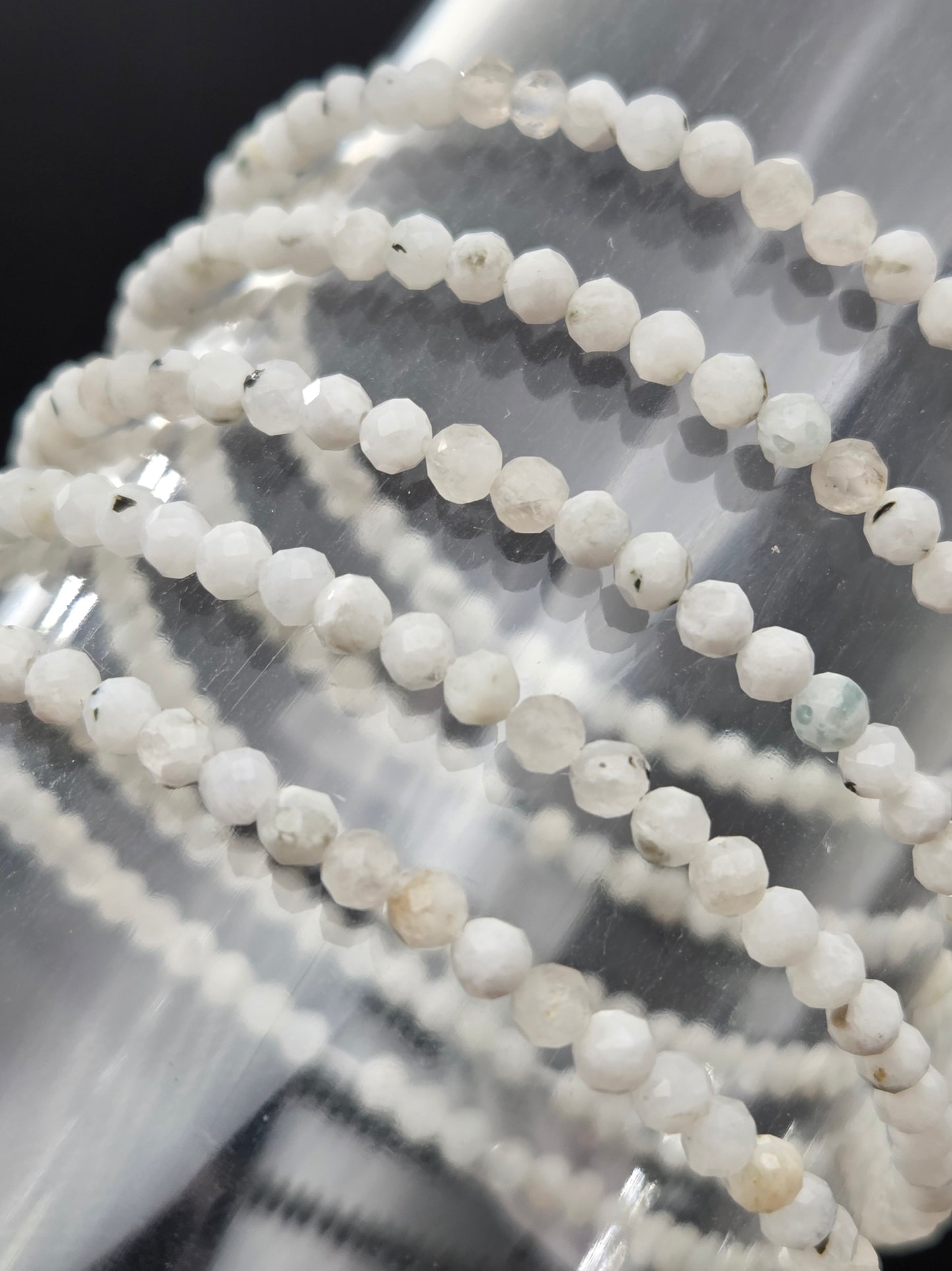 Rainbow Moonstone Stretchy Bracelet