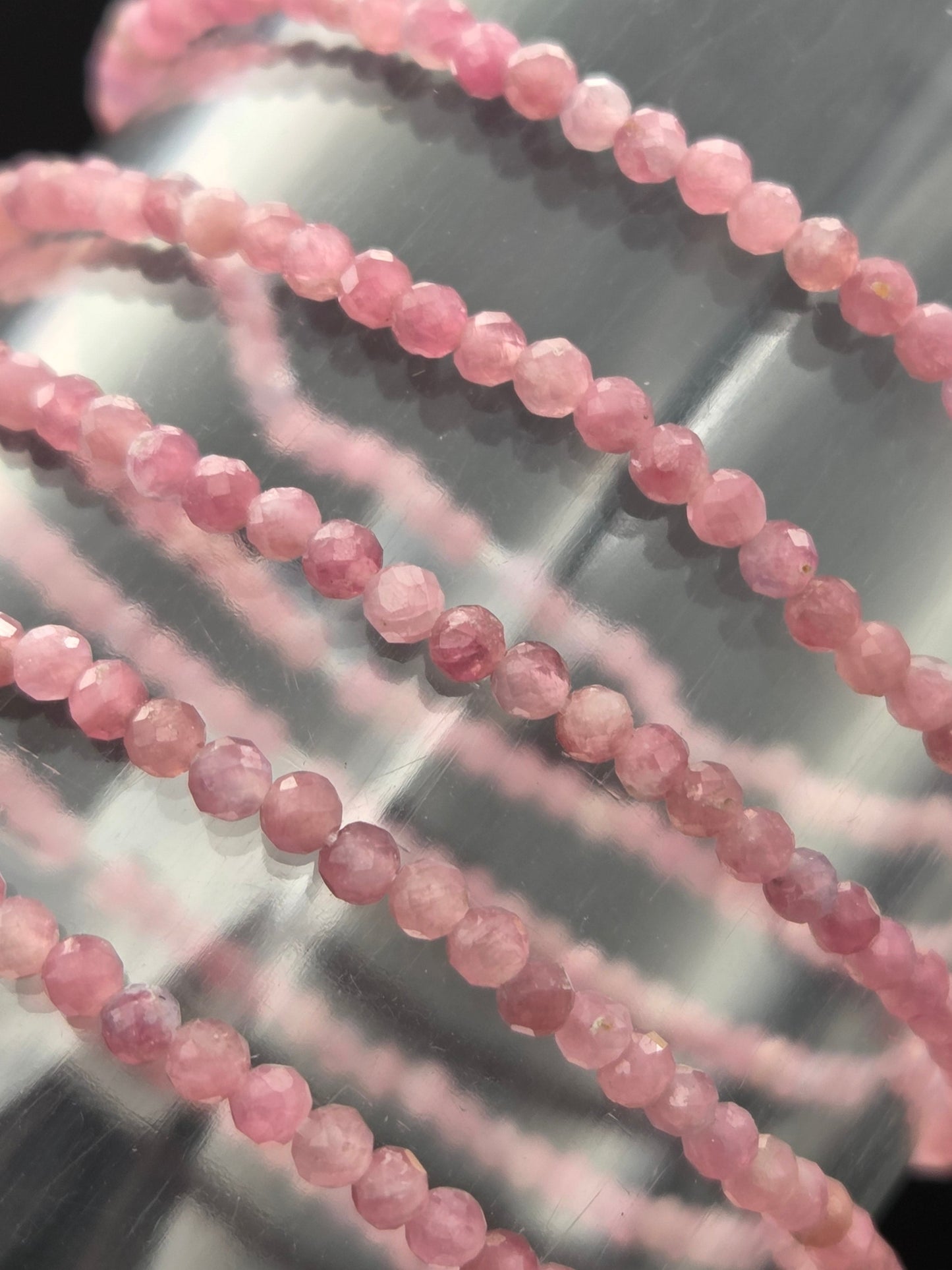 Faceted Pink Tourmaline Bracelet