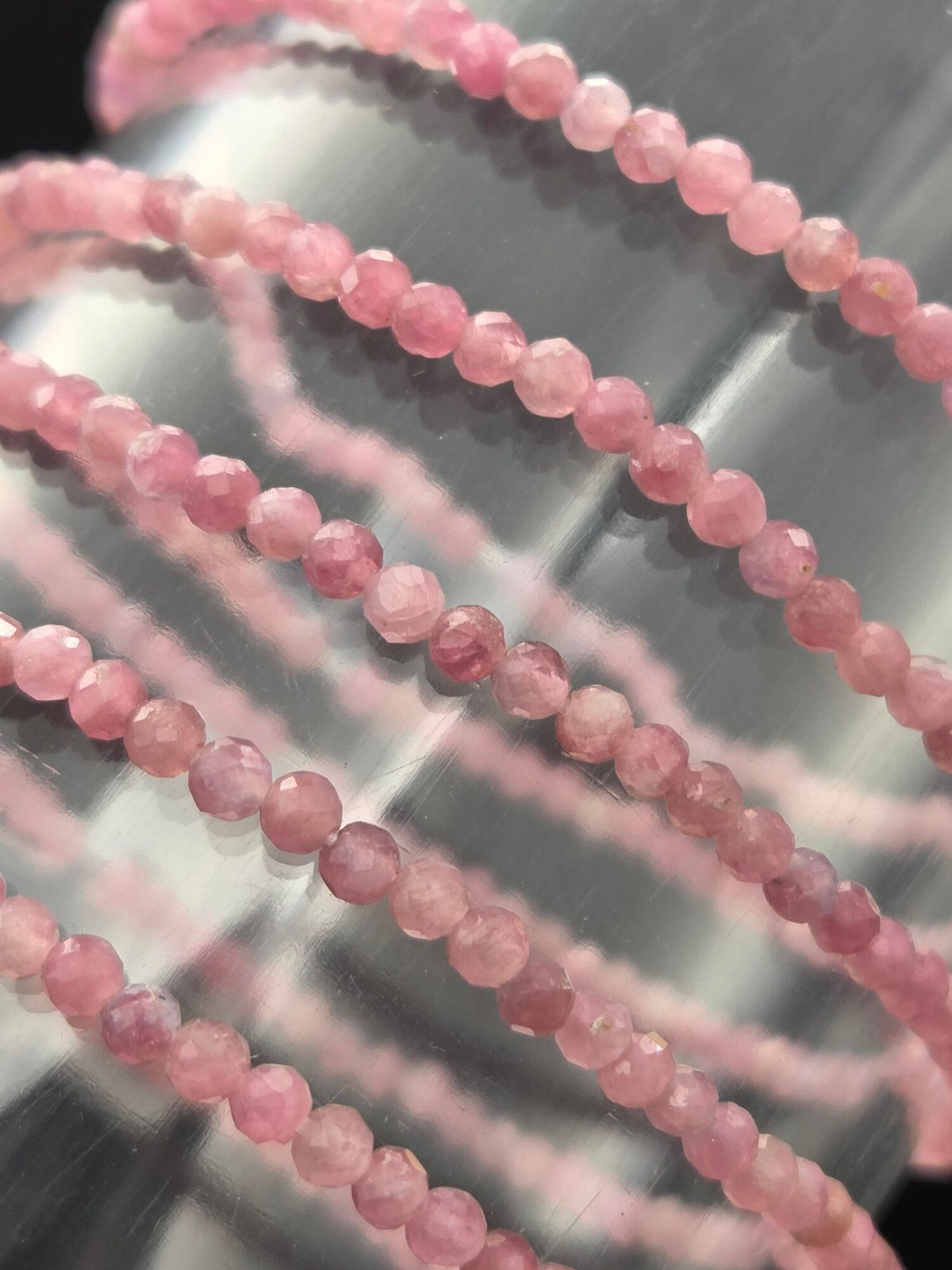 Faceted Pink Tourmaline Bracelet - alternate view