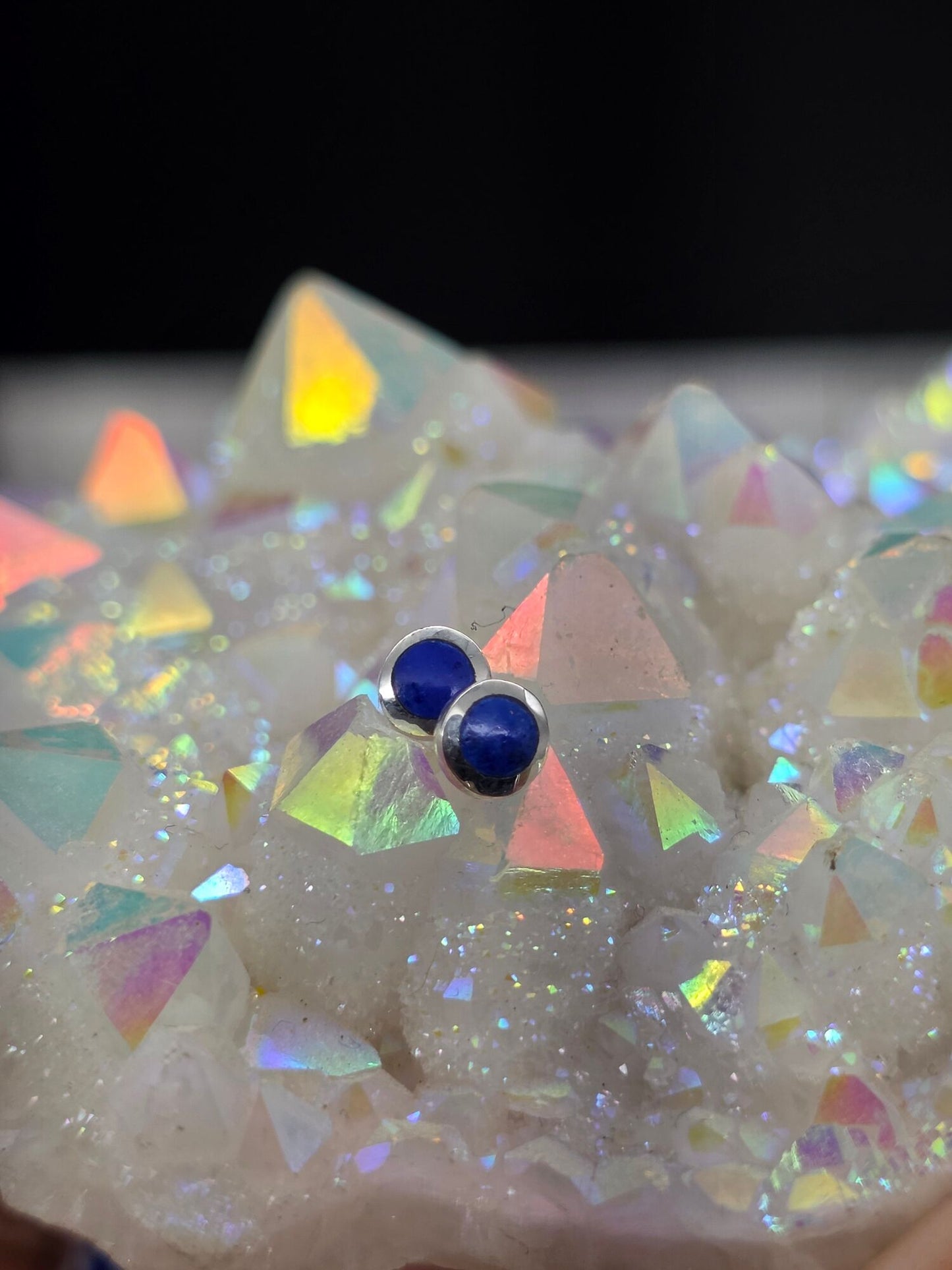 Lapis Lazuli Dainty Post Earrings