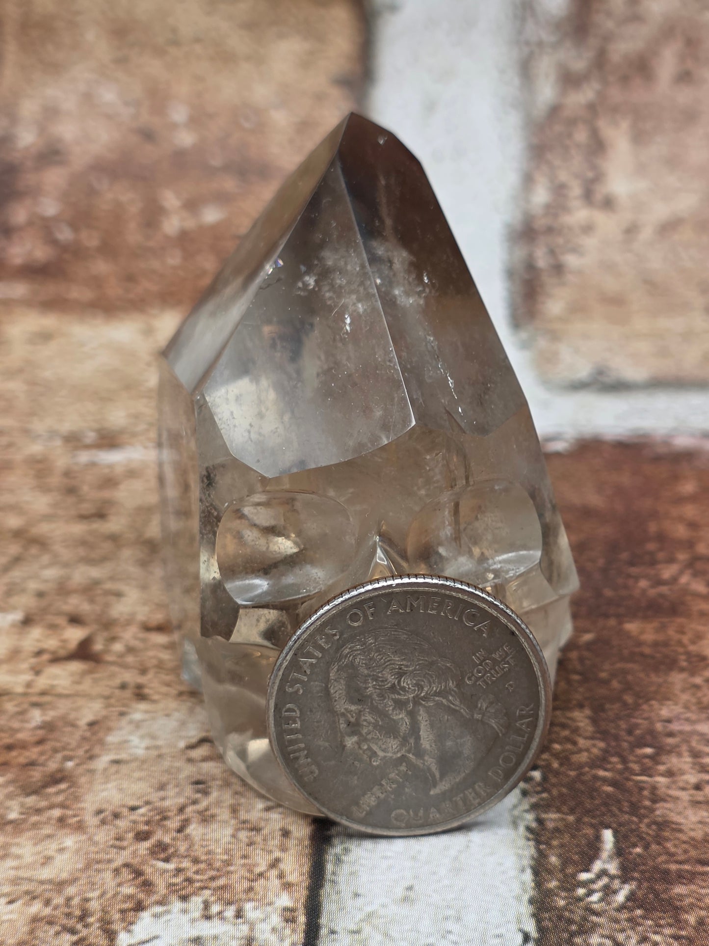 Smoky Quartz Skull with Crown Point