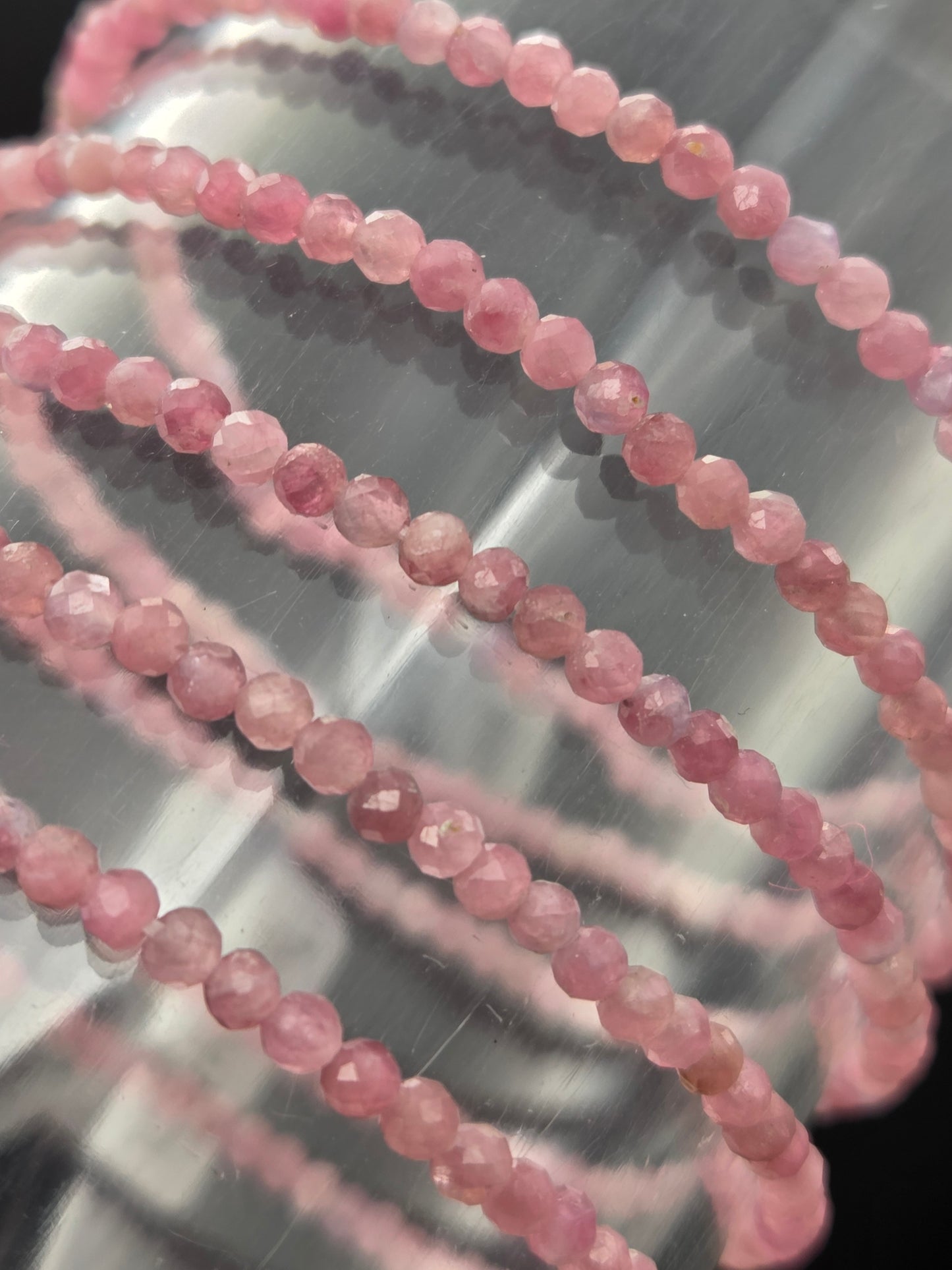 Faceted Pink Tourmaline Bracelet