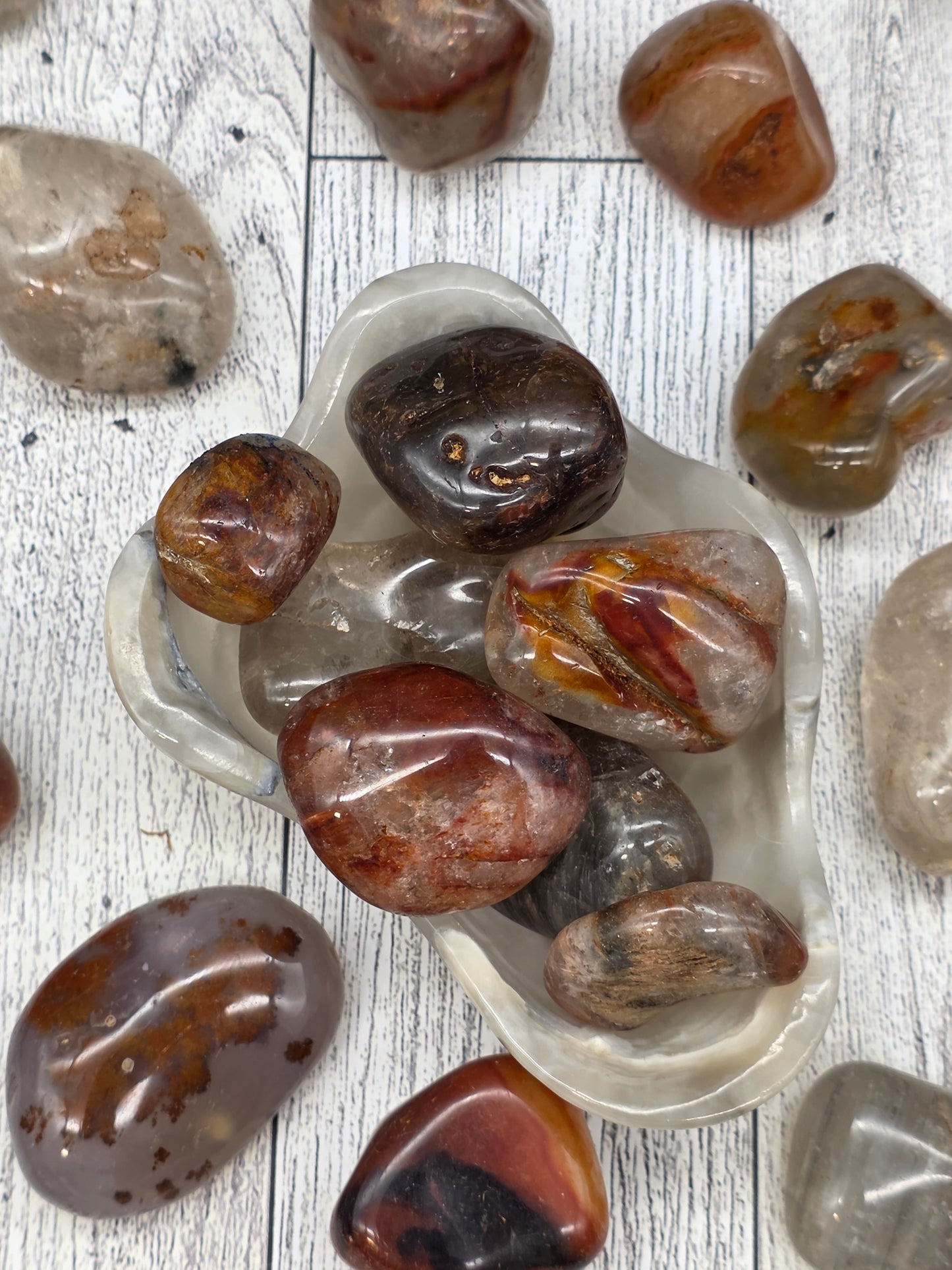 Amphibole Quartz Tumble