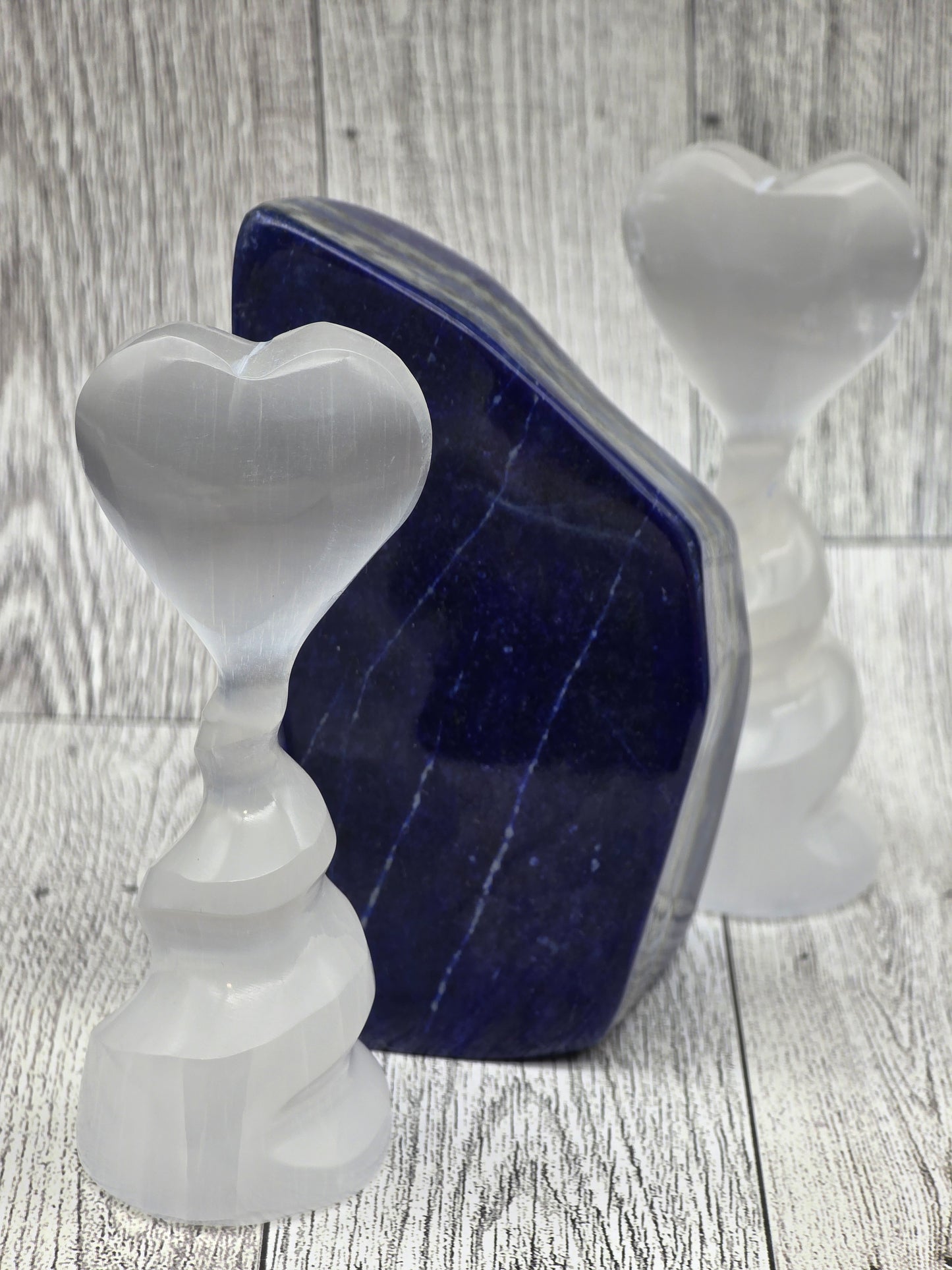 Selenite Spiral Heart