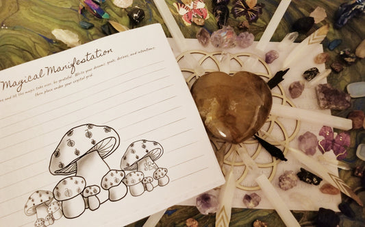 10 Printable Crystal Grid Intention Sheets Complete Instructions Abundance Manifestation Gratitude for Crystal Gridding Digital Download