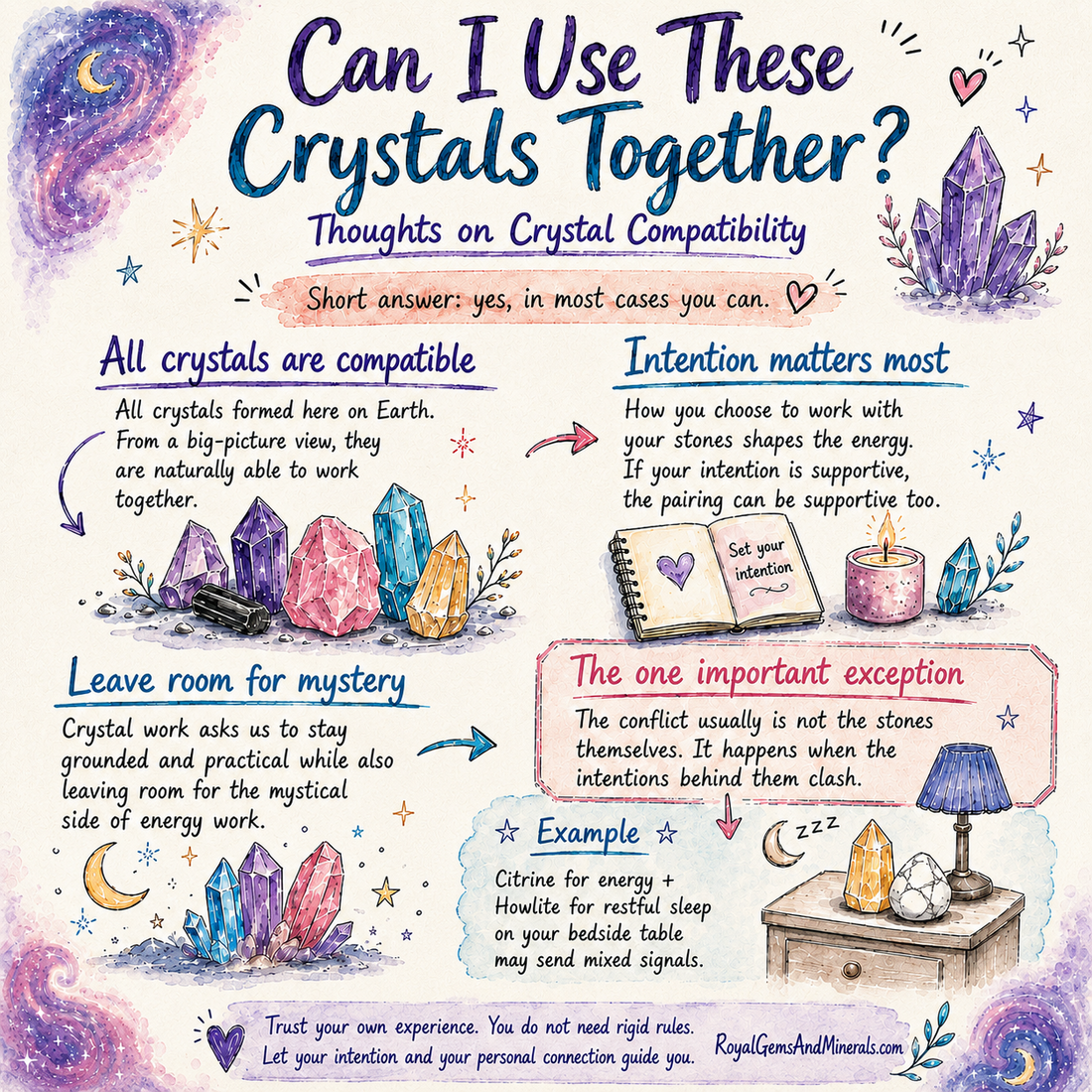 Can I Use These Crystals Together?  Thoughts on Crystal Compatibility