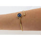Evil Eye of Protection Stainless Steel Cuff - alternate view
