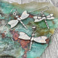Sterling Silver and Opal Dragonfly Set