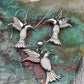 Sterling Silver and Opal Hummingbird Jewelry Set