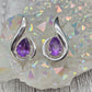 Sterling Silver Amethyst Post Earrings