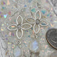 Flower and Gemstone Sterling Silver Earrings - Image 4