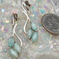 Three stone Stirling silver stud earrings - Image 3