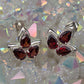 Elegant three stone stirling studs  - Image 2