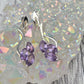 Three stone Stirling silver stud earrings - Image 4