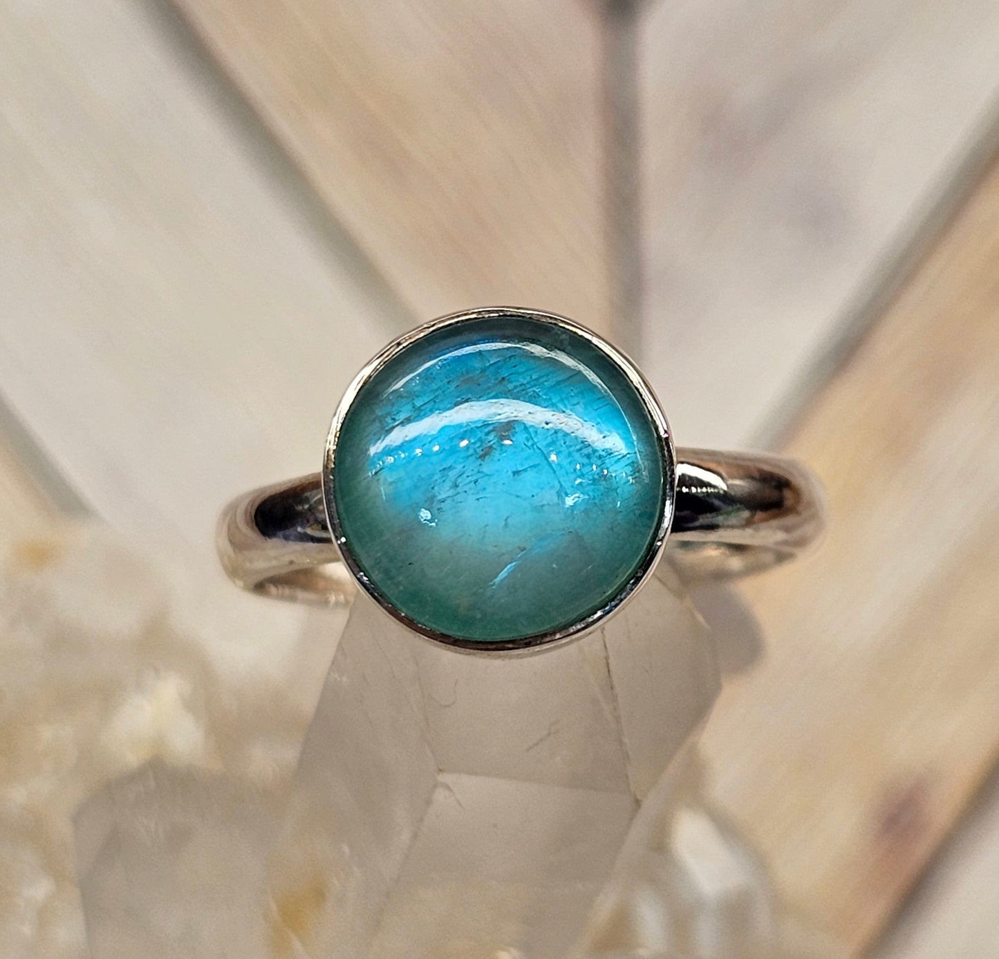 Green Moonstone Rings - Connect with the moon in a beautiful way.