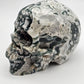 Moss Agate Large Crystal Skull - detail shot