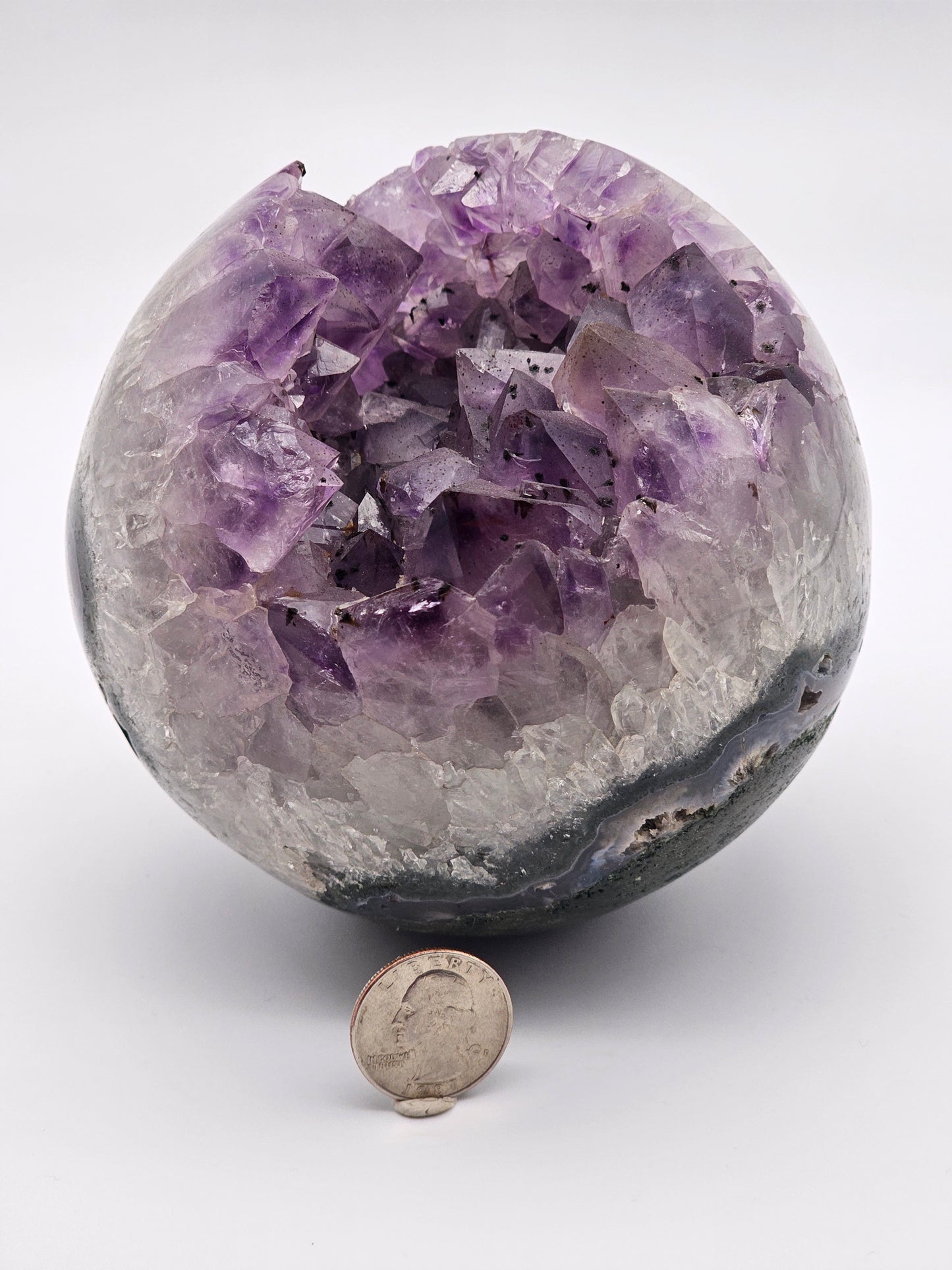 Extra Large Amethyst Sphere With Gorgeous Points in the Druzy