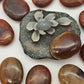 Fire Agate / Snakeskin Agate Palm Stone