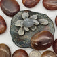 Fire Agate / Snakeskin Agate Palm Stone - alternate view