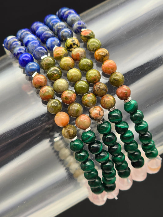 Healing Harmony Royal Intention Gemstone Stretchy Bracelet
