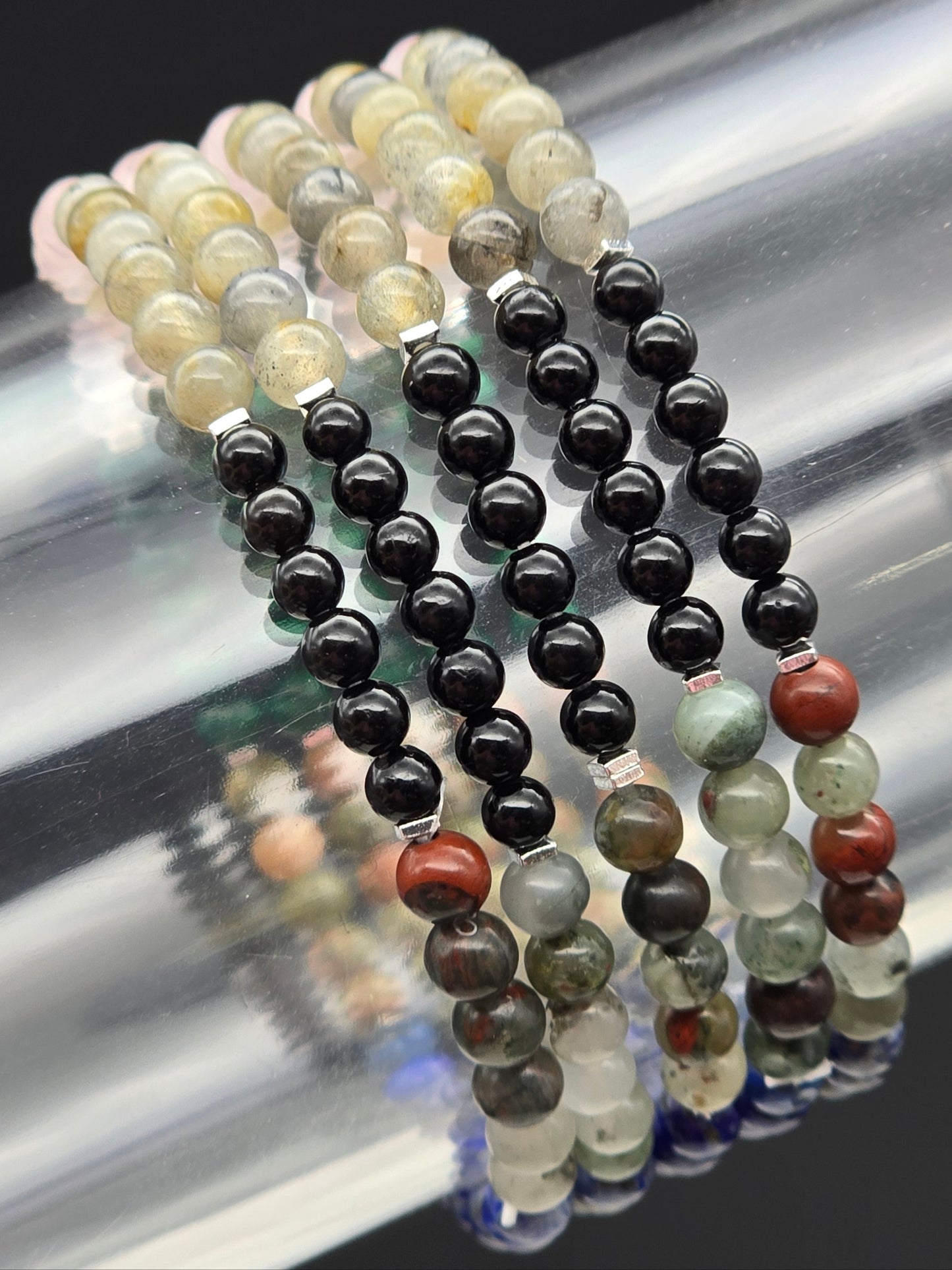 Healing Harmony Royal Intention Gemstone Stretchy Bracelet