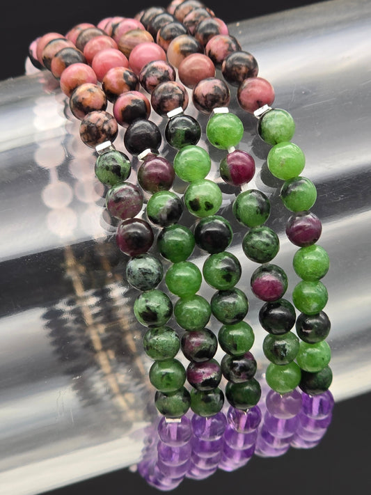 Overcoming Grief - Royal Intention Gemstone Stretchy Bracelet