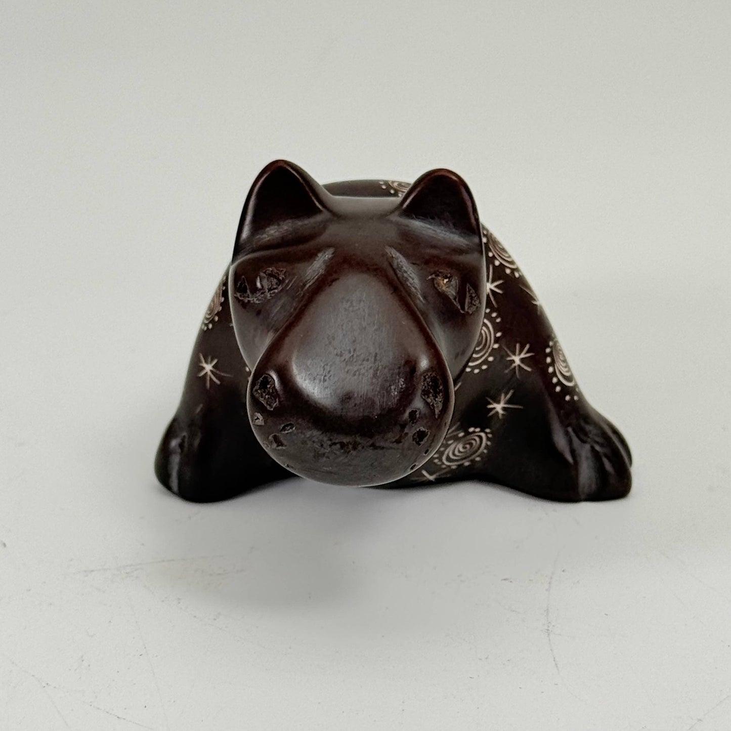 Swimming Soapstone Hippopotamus