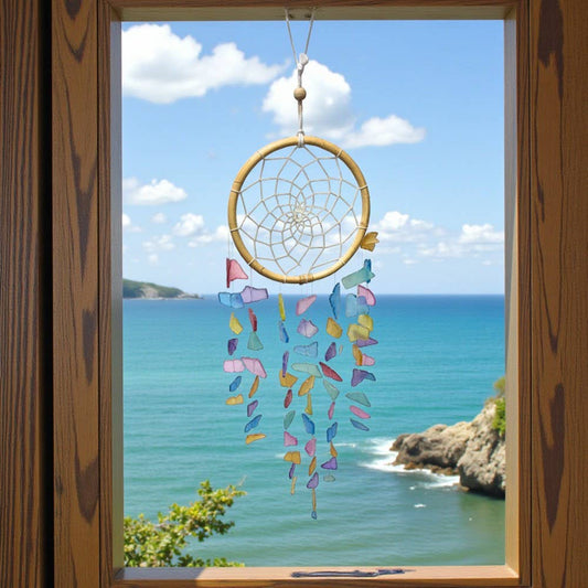 Sea Glass Dream Catcher Wind Chime