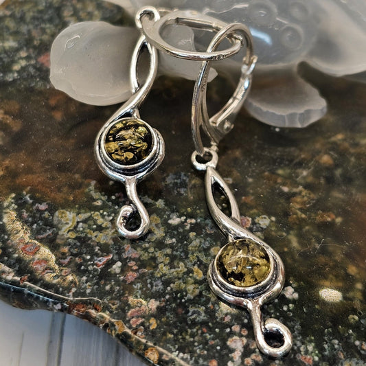 Green Amber Music Clef