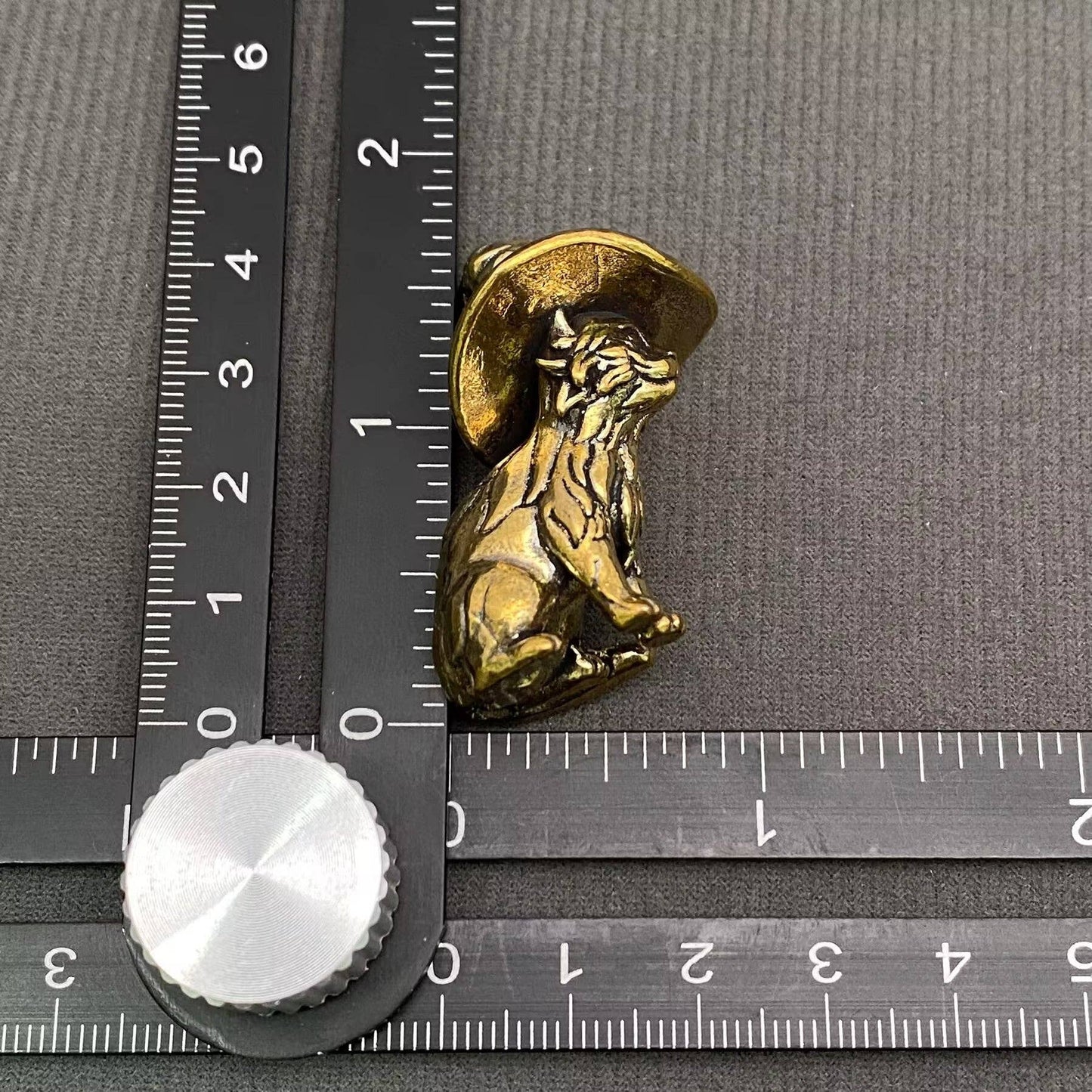 Brass Cat with Witch Hat