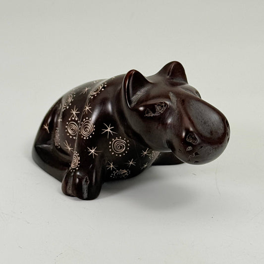Swimming Soapstone Hippopotamus