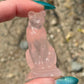 Sitting Rose Quartz Cat